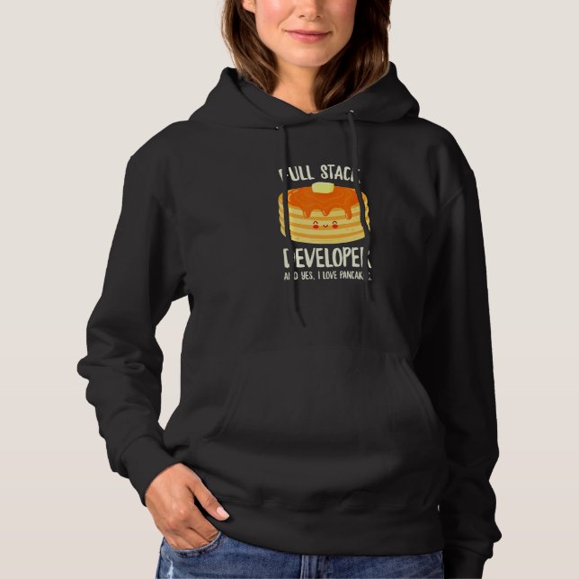 Sudadera Programación de panqueques de desarrollador de pil (Anverso)