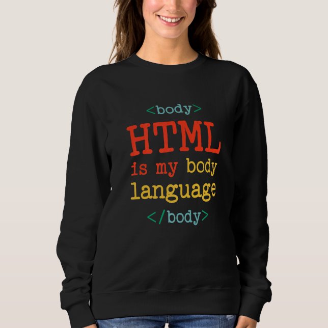 Sudadera Programador Codificador Computadora HTML Es Mi Len (Anverso)