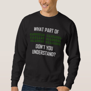 Sudadera programador código binario informática nerd
