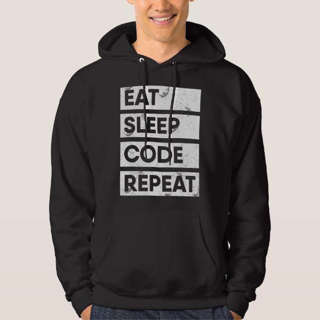 Sudadera Programador Come Duerme Código Repite Codificación (Anverso)