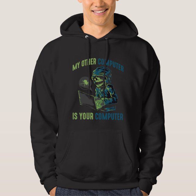 Sudadera Programador de administración de equipos de hacker (Anverso)