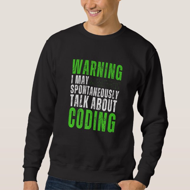 Sudadera Programador de código binario de computadora  Prog (Anverso)
