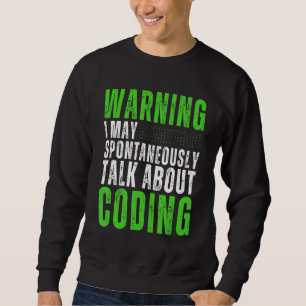 Sudadera Programador de código binario de computadora progr