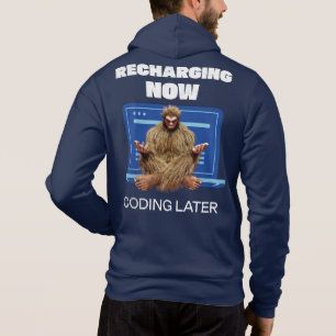 Sudadera Programador divertido de Bigfoot recargando código