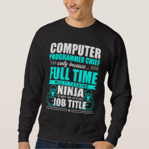Sudadera Programador informático Jefe multitarea Ninja