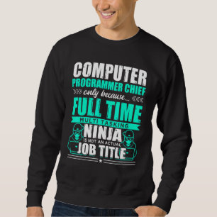 Sudadera Programador informático Jefe multitarea Ninja