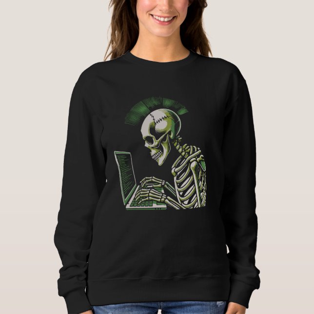 Sudadera Programador Skeleton Programation Software - Coder (Anverso)