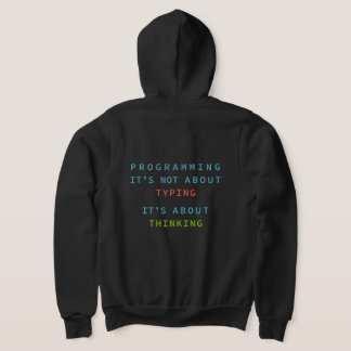 Sudadera Programming Is Thinking, Not Typing – Developer