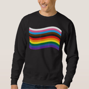 Sudadera Progreso bueno y feliz Orgullo gay Bandera de ola 
