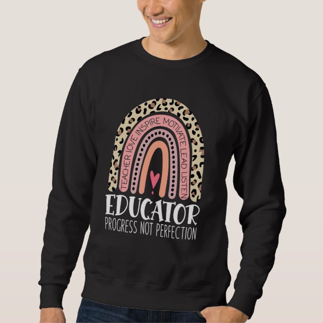 Sudadera Progreso del educador no perfección Maestra Arcoir (Anverso)