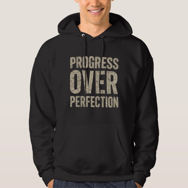 Sudadera Progress Over Perfection (Anverso)