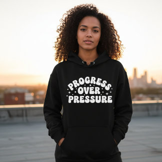Sudadera Progress Over Pressure Bold Typography Design