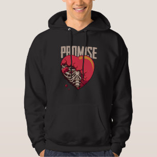 Sudadera Promesa rota corazón roto caja torácica triste rup