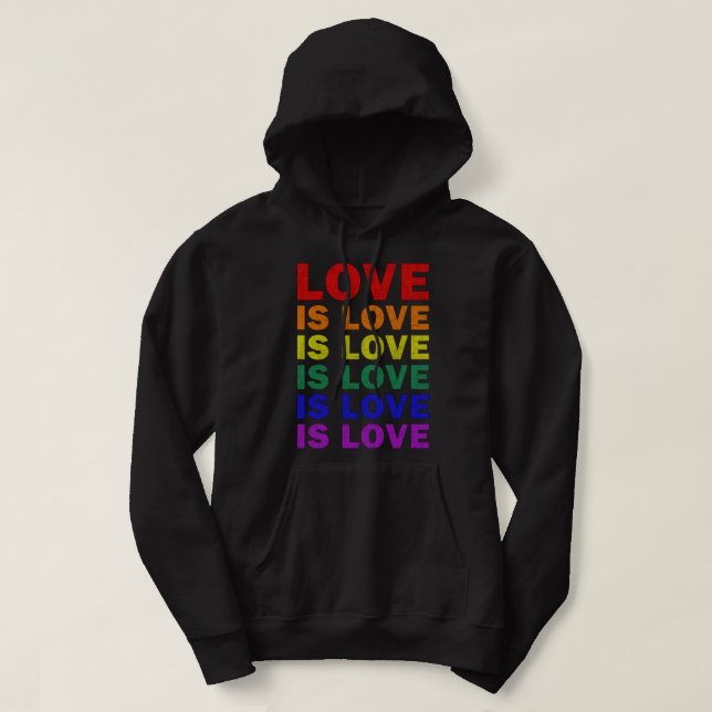 Sudadera Prometo Enseñar Amor El Orgullo LGBT-Q Orgullo Org (Diseño del anverso)