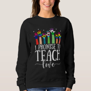 Sudadera Prometo Enseñar Amor Lgbt-Q Orgullo Orgullo Ally E