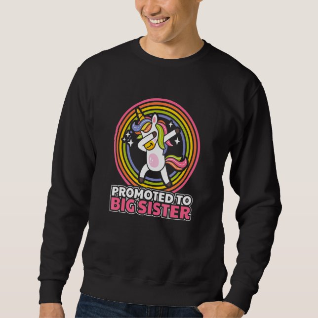 Sudadera Promocionado A La Futura Gran Hermana Unicornio (Anverso)