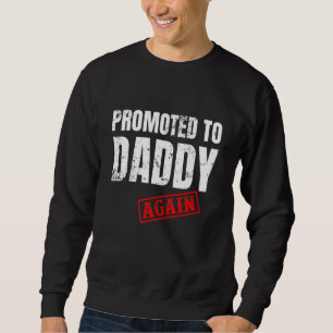 Sudadera Promocionado a Papi de nuevo Invitación de embaraz