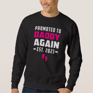 Sudadera Promocionado a Papi de nuevo Invitación de embaraz