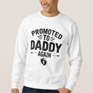 Sudadera Promocionado a papi de nuevo Vintage Día del Padre