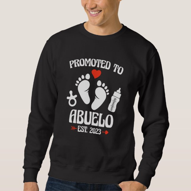 Sudadera Promoted To Abuelo 2023 First Time New Grandpa Pre (Anverso)
