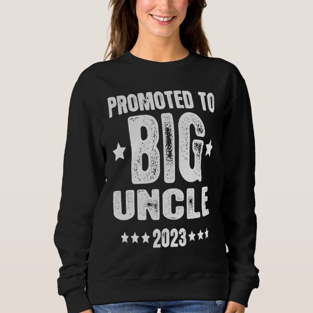 Sudadera Promoted To Big Uncle 2023 for Kids Toddler Youth (Anverso)