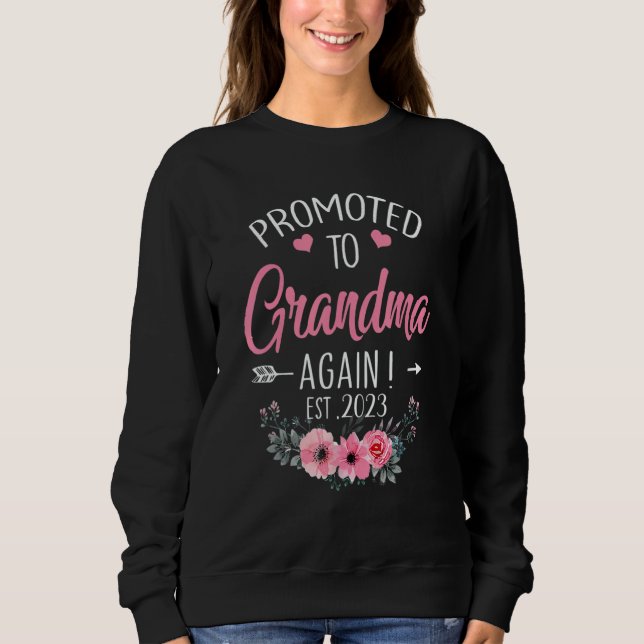 Sudadera Promoted To Grandma Again 2023 Mothers Day 1 (Anverso)
