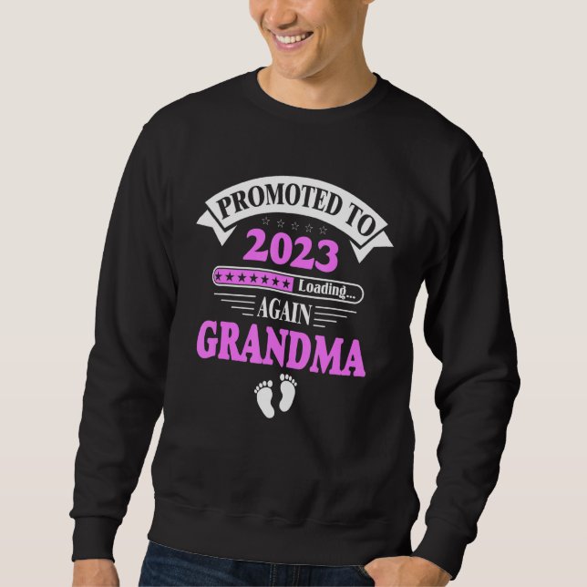 Sudadera Promoted To Grandma Again 2023 Soon To Be Grandma  (Anverso)
