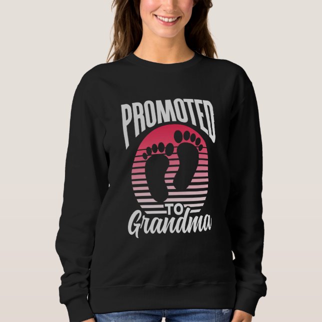 Sudadera Promoted To Grandma Pregnant First Time Grandparen (Anverso)