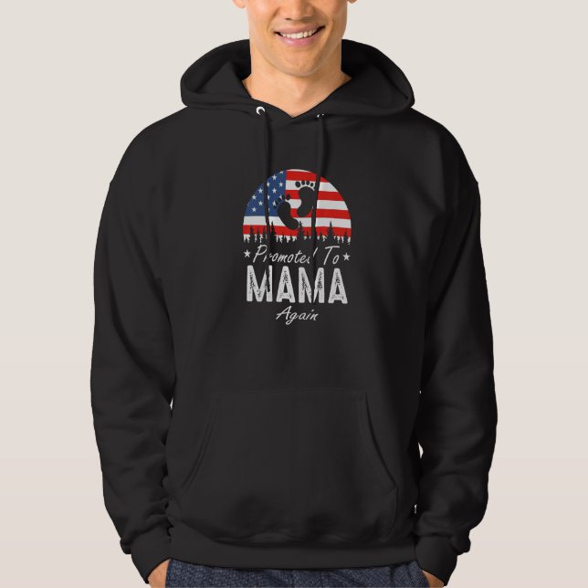 Sudadera Promoted To Mama Again 2024 US Flag Father's Day P (Anverso)