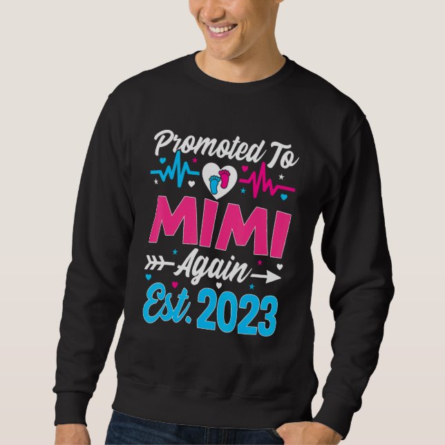 Sudadera Promoted To Mimi Again 2023 Soon To Be Mom Pregnan (Anverso)