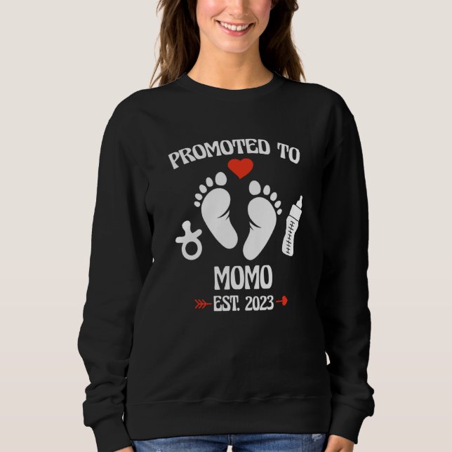 Sudadera Promoted To Momo 2023 First Time New Grandma Pregn (Anverso)