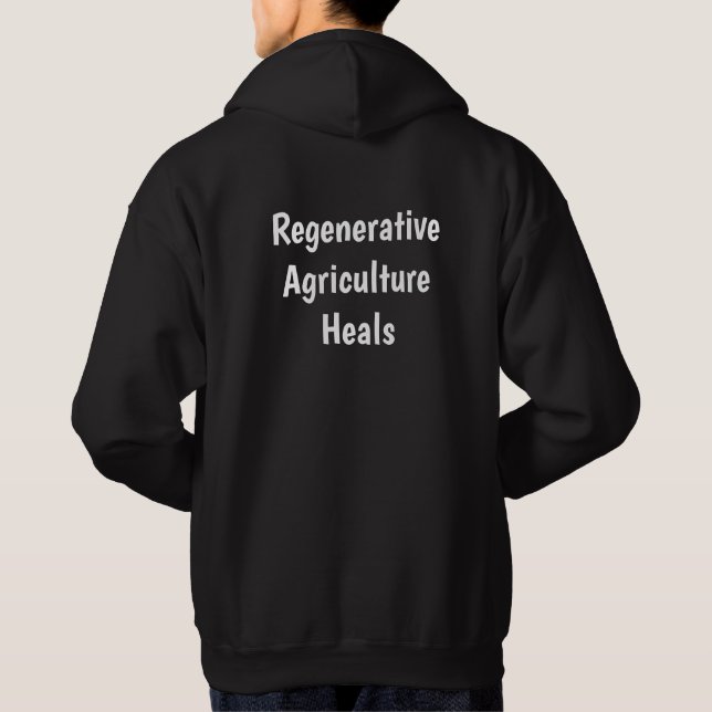 Sudadera Promover granjas y ranchos orgánicos y regenerativ (Reverso)