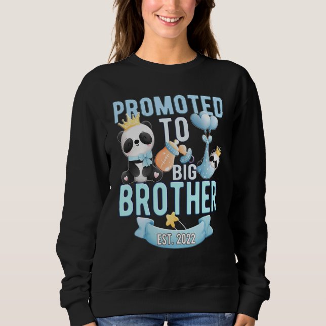 Sudadera Promovido A Brother 2022 Shirt Baby Boy Sexo Rev (Anverso)