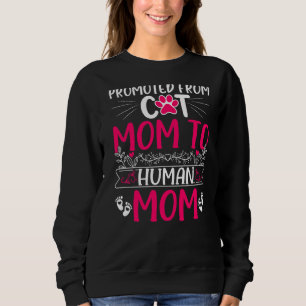 Sudadera Promovido De La Madre Del Gato A La Embarazo De La