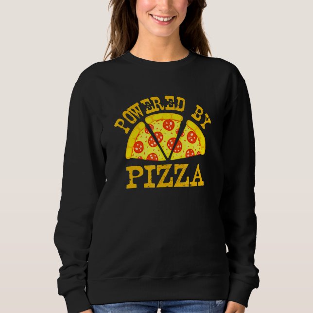 Sudadera Promovido Por La Pizza Pizzeria Cocina Italiana Al (Anverso)