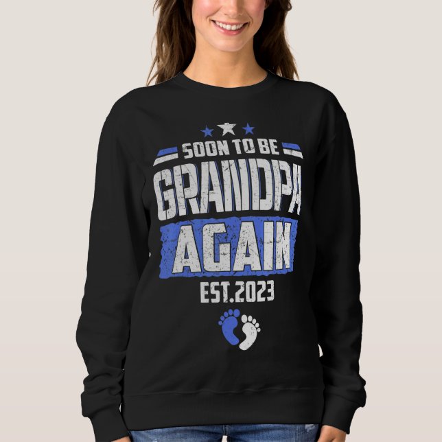 Sudadera Pronto será el abuelo de nuevo 2023 Día del Padre (Anverso)