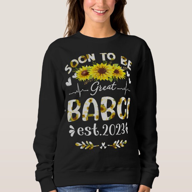 Sudadera Pronto será el día de las madres girasoles de Babc (Anverso)