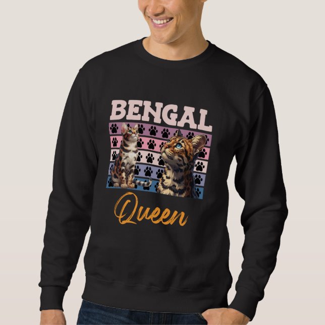 Sudadera Propietario de gato bengalí BENGAL QUEEN Bengala C (Anverso)