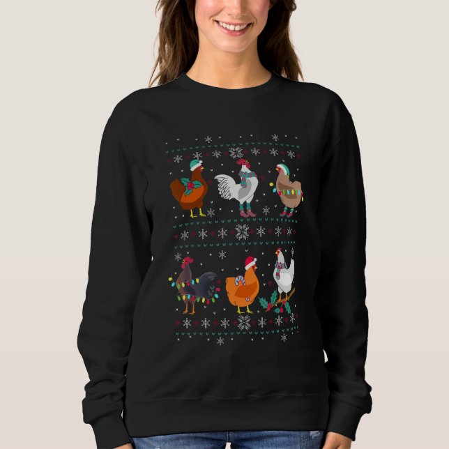Sudadera Propietario de pollo Birb Memes de un granjero Nav (Anverso)