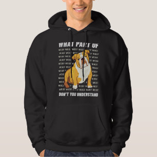 Sudadera Propietario Inglés Bulldog Perro Walker Idioma Woo