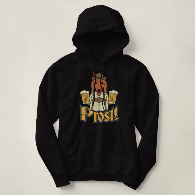 Sudadera Pros Oktoberfest Alemán Dachshund Perro bebo (Diseño del anverso)