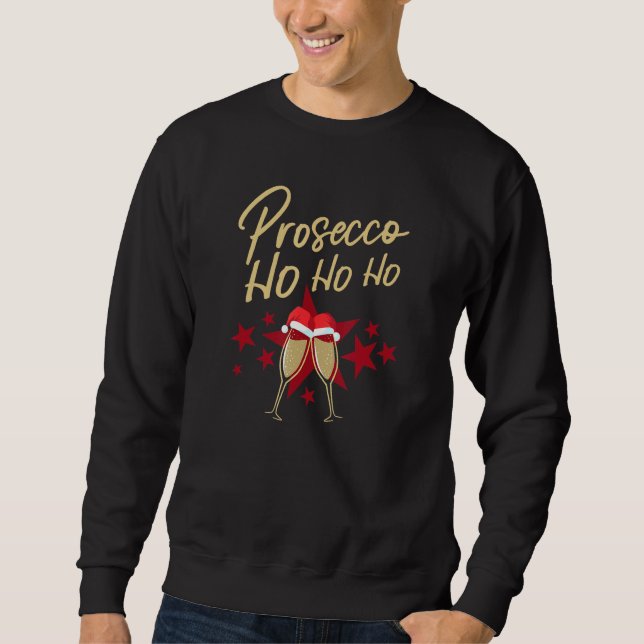 Sudadera Prosecco Ho Ho Champagne Navidades Champagn (Anverso)