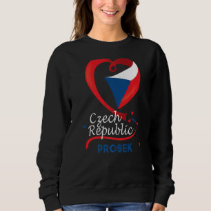 Sudadera Prosek República Checa Bandera Del Corazón Cubiert