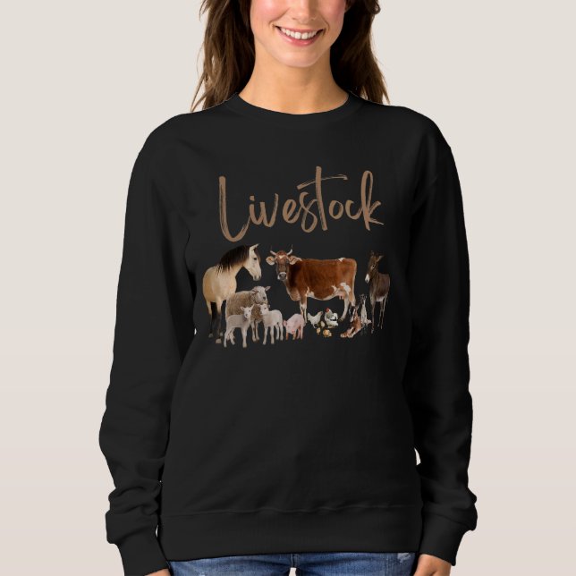 Sudadera Protección de los animales ganaderos Conservación  (Anverso)
