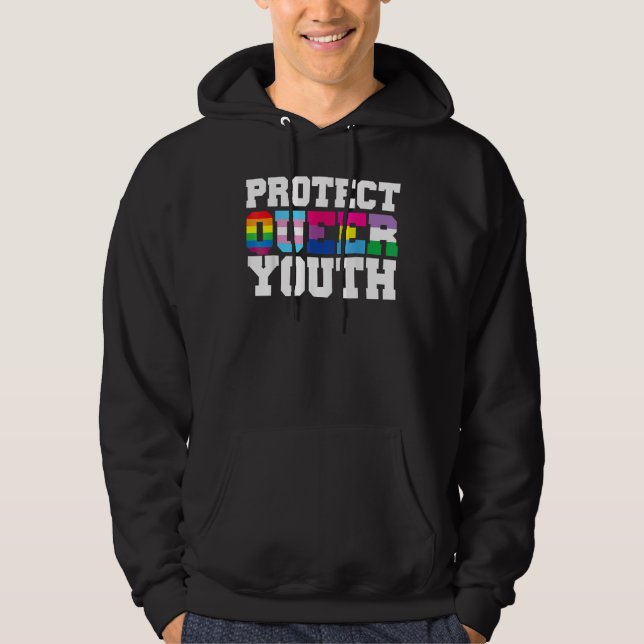 Sudadera Protect Queer Youth LGBT Awareness Gay Lesbian Pri (Anverso)