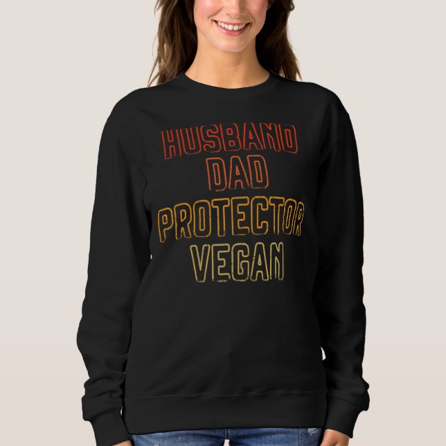 Sudadera Protector de papá de marido para hombres Vegan Veg (Anverso)