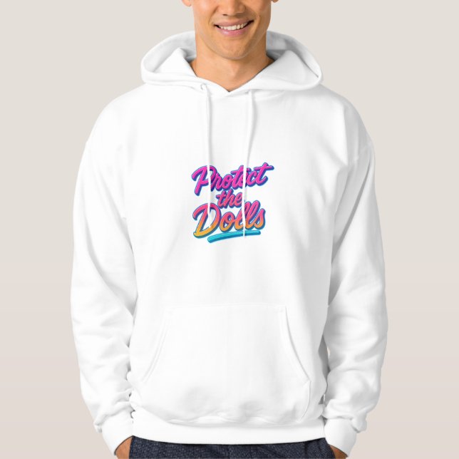 Sudadera Protege a las Muñecas Arte Retro Neón (Anverso)