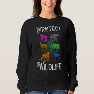 Sudadera Proteger el medio ambiente de los animales salvaje