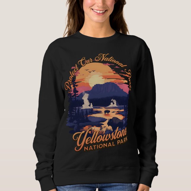 Sudadera Proteger los Parques Nacionales Desviar Parques DO (Anverso)