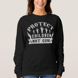 Sudadera Proteger niños, no armas, usar el día del Naranja